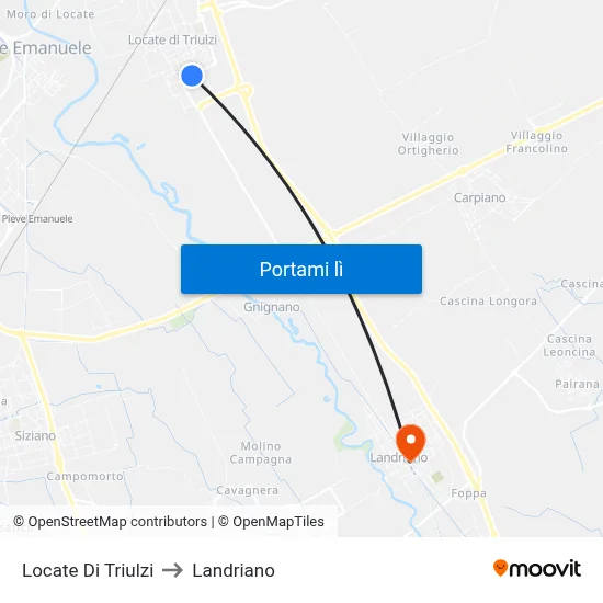 Locate Di Triulzi to Landriano map