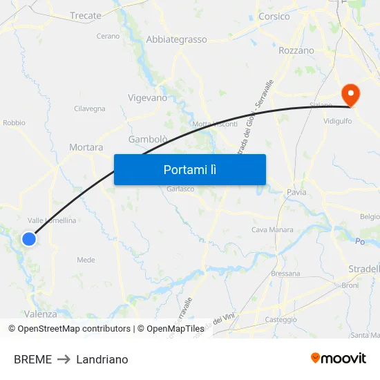 BREME to Landriano map