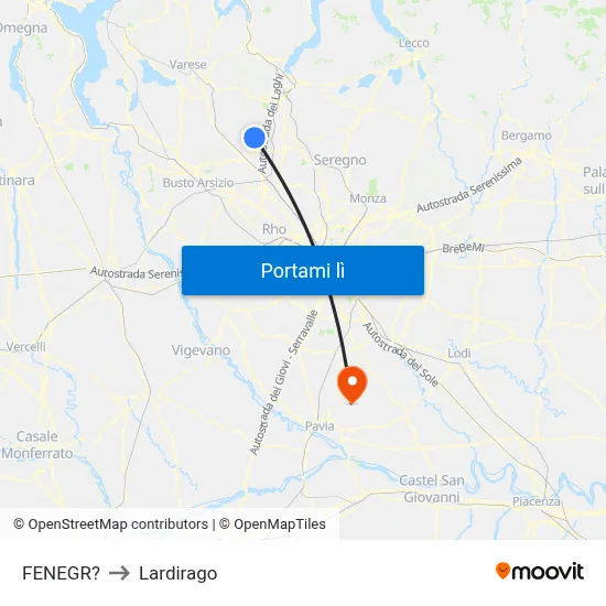FENEGR? to Lardirago map