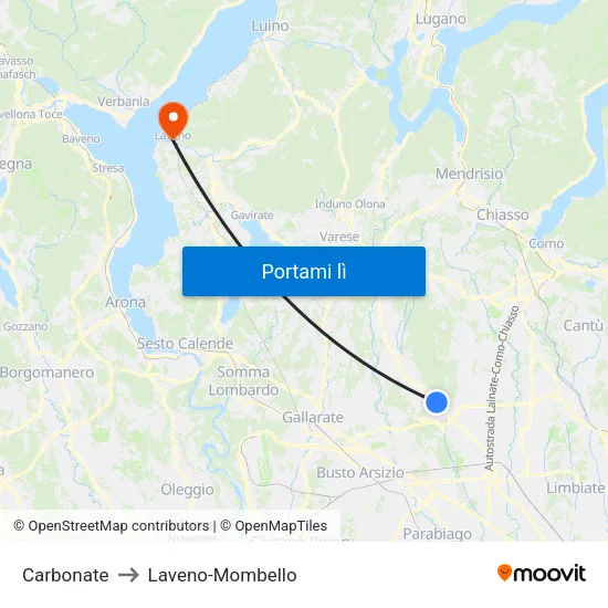 Carbonate to Laveno-Mombello map