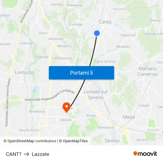 CANT? to Lazzate map