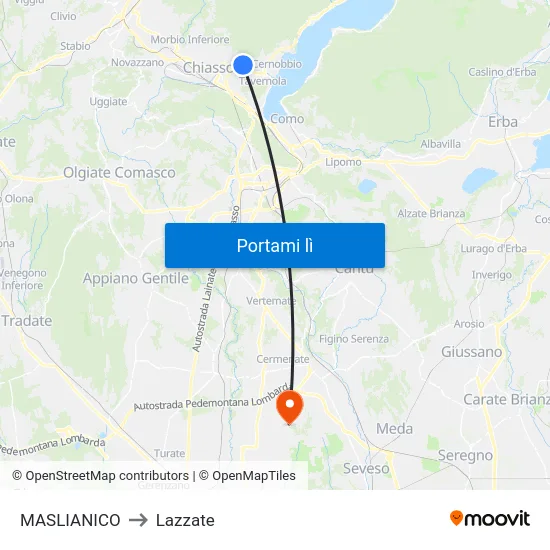 MASLIANICO to Lazzate map