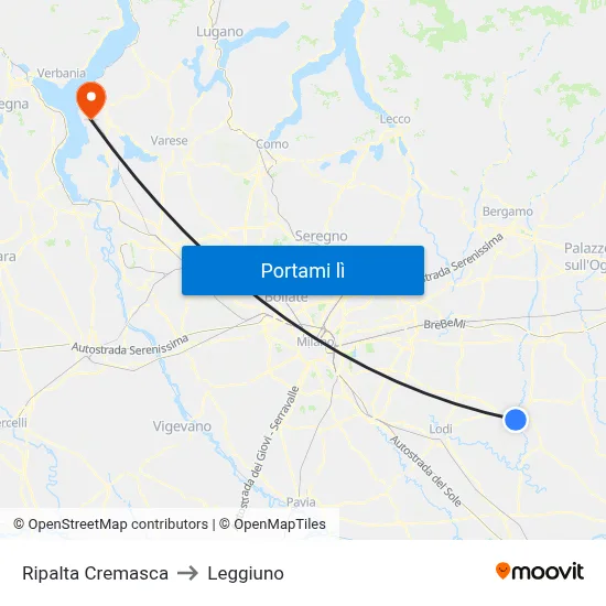 Ripalta Cremasca to Leggiuno map