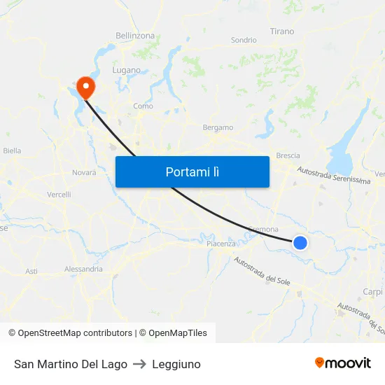 San Martino Del Lago to Leggiuno map