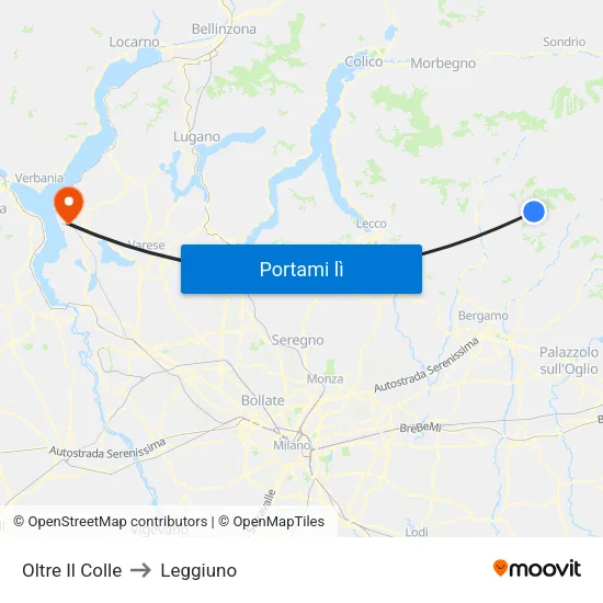 Oltre Il Colle to Leggiuno map