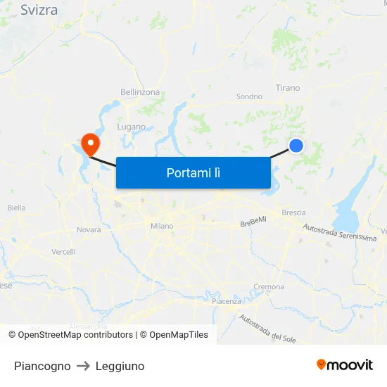 Piancogno to Leggiuno map