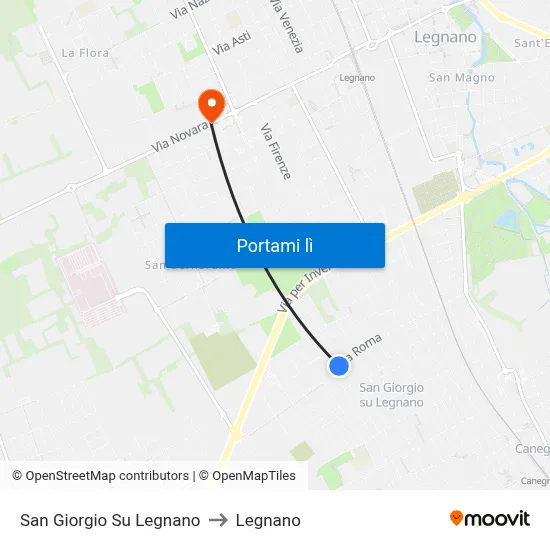 San Giorgio Su Legnano to Legnano map