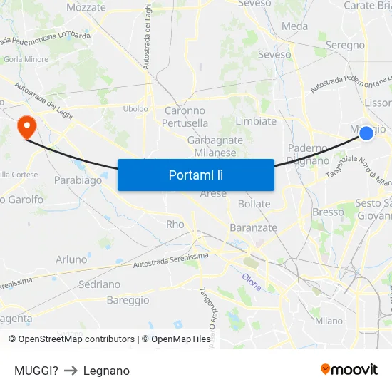 MUGGI? to Legnano map