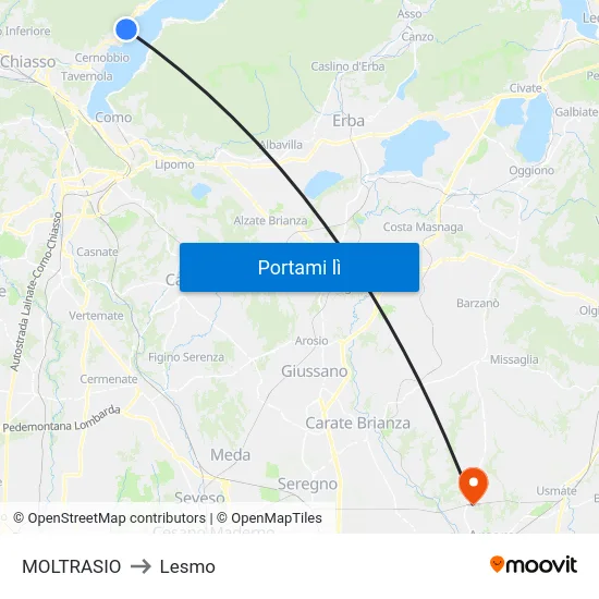 MOLTRASIO to Lesmo map