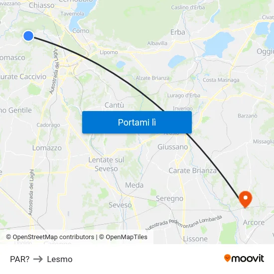 PAR? to Lesmo map