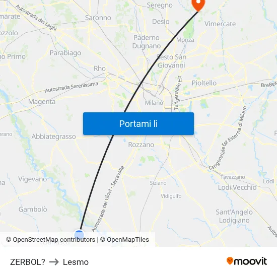 ZERBOL? to Lesmo map