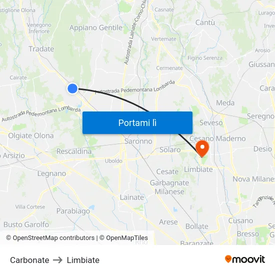 Carbonate to Limbiate map