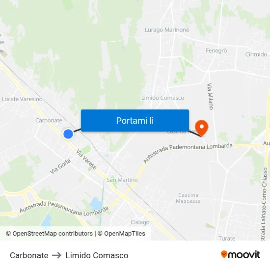Carbonate to Limido Comasco map