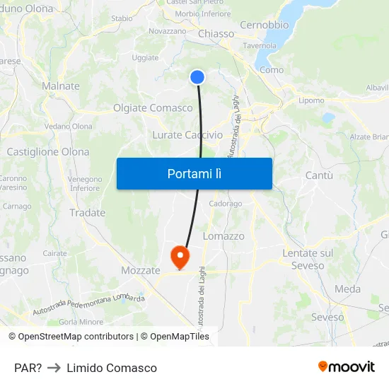 PAR? to Limido Comasco map