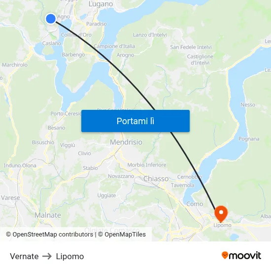 Vernate to Lipomo map