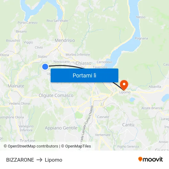 BIZZARONE to Lipomo map