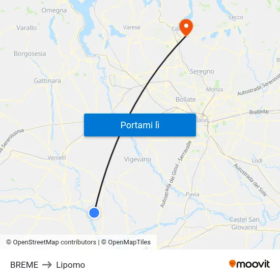 BREME to Lipomo map