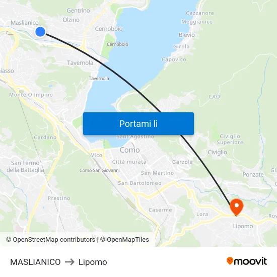 MASLIANICO to Lipomo map