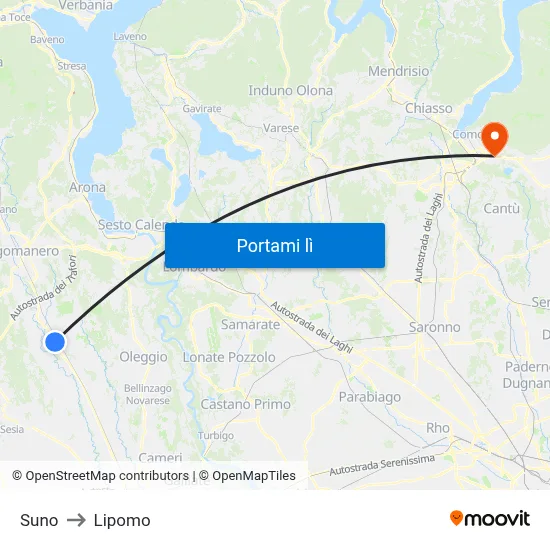 Suno to Lipomo map