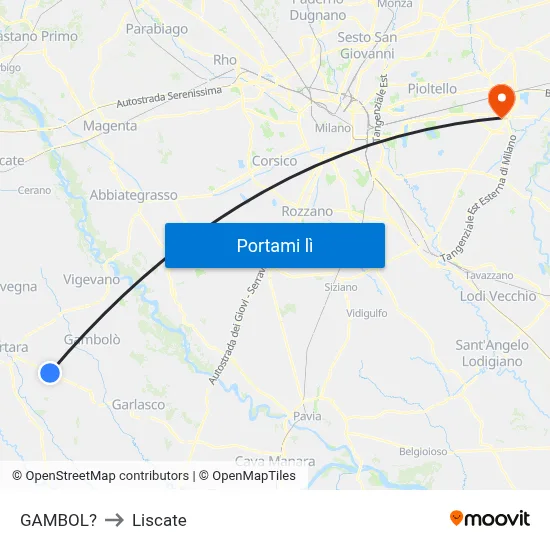 GAMBOL? to Liscate map