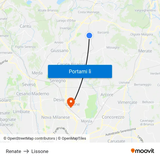 Renate to Lissone map
