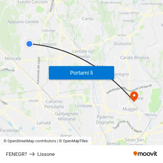 FENEGR? to Lissone map
