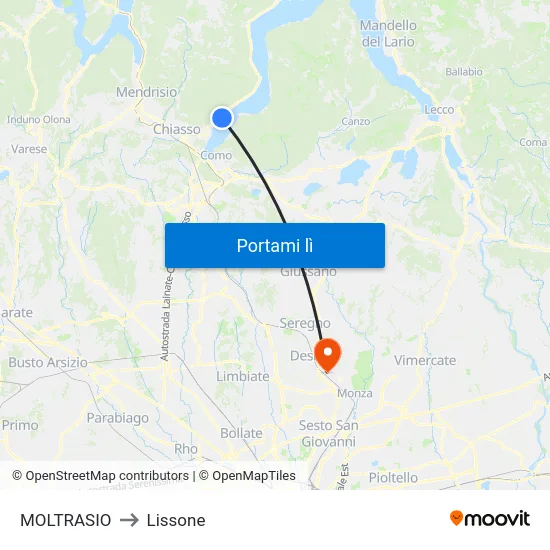 MOLTRASIO to Lissone map