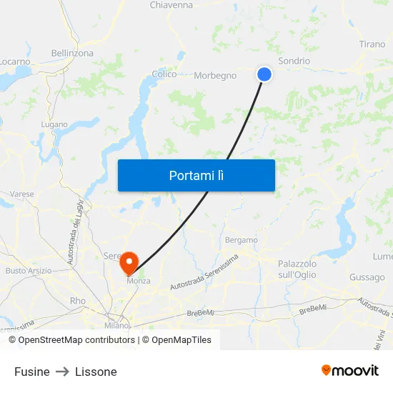 Fusine to Lissone map