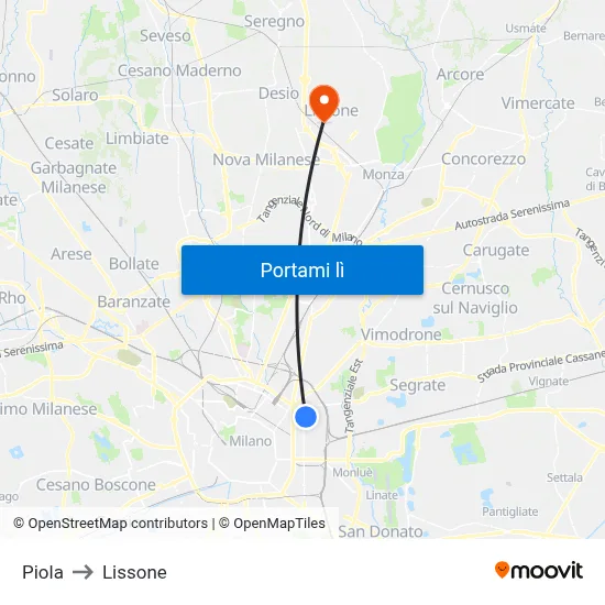 Piola to Lissone map