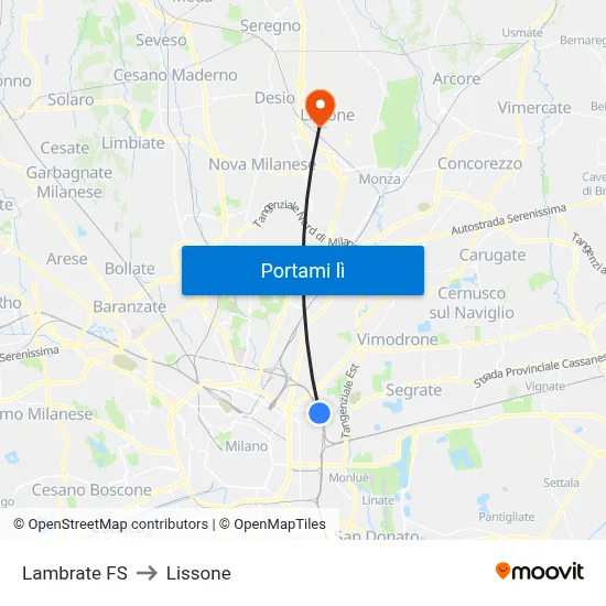 Lambrate FS to Lissone map