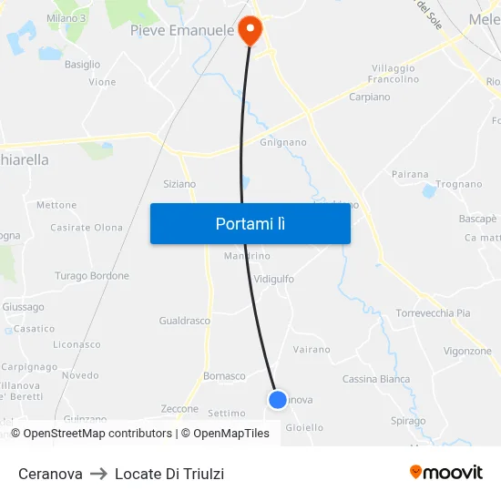 Ceranova to Locate Di Triulzi map