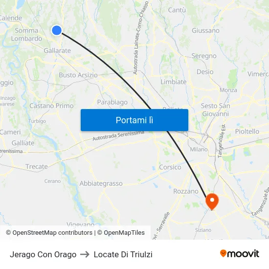 Jerago Con Orago to Locate Di Triulzi map