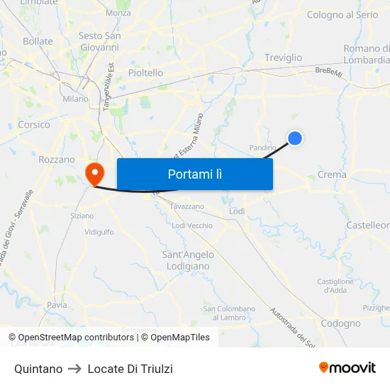 Quintano to Locate Di Triulzi map