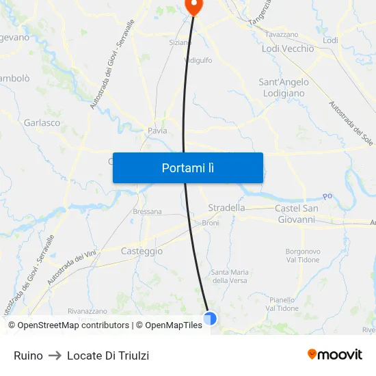 Ruino to Locate Di Triulzi map