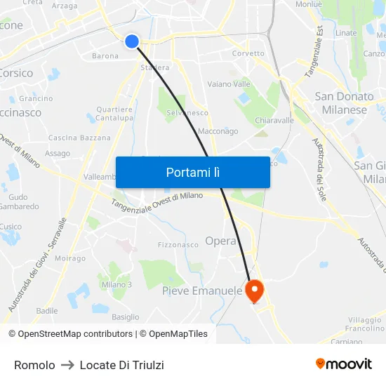 Romolo to Locate Di Triulzi map