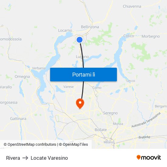 Rivera to Locate Varesino map