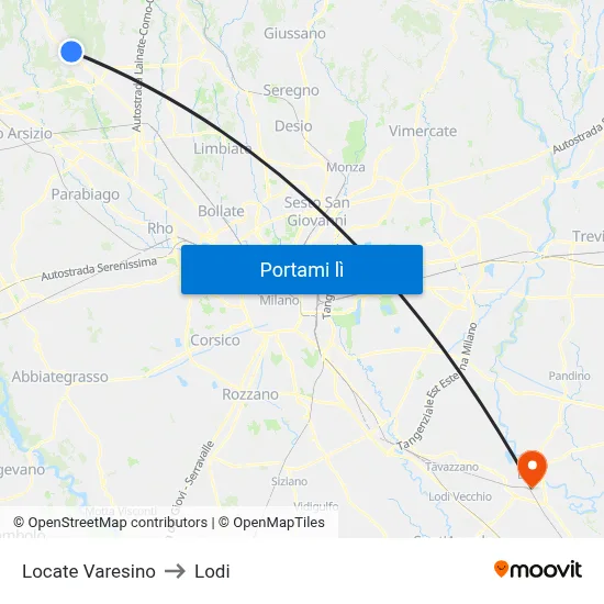 Locate Varesino to Lodi map