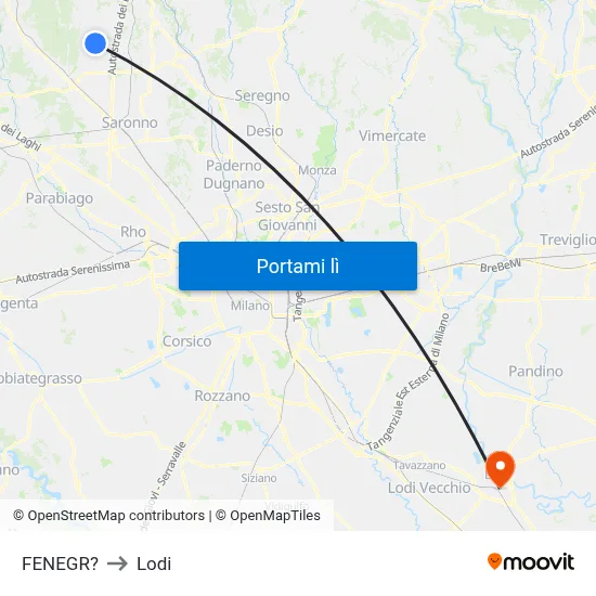 FENEGR? to Lodi map