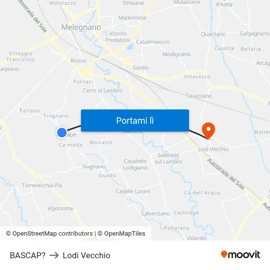 BASCAP? to Lodi Vecchio map