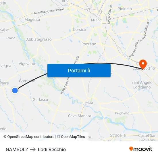 GAMBOL? to Lodi Vecchio map