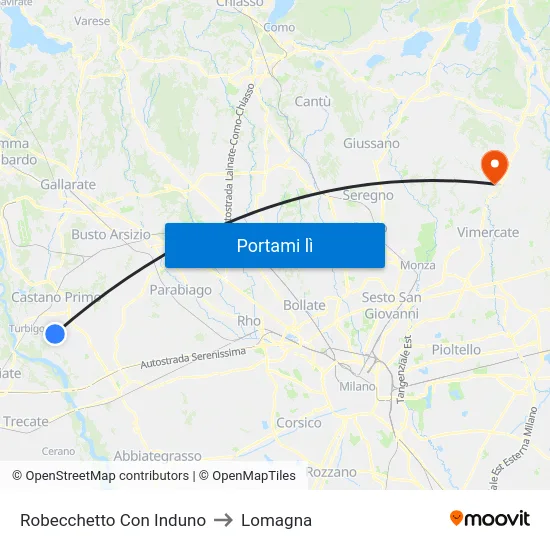 Robecchetto Con Induno to Lomagna map