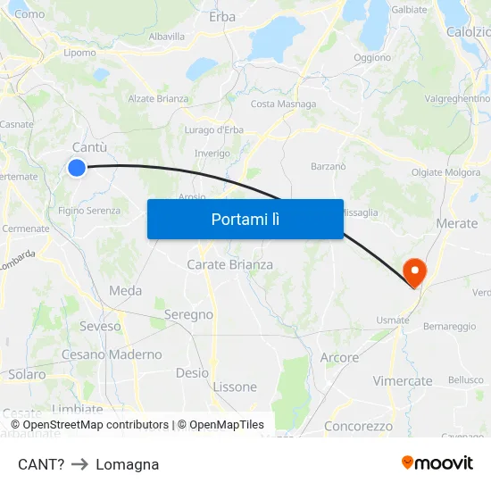 CANT? to Lomagna map
