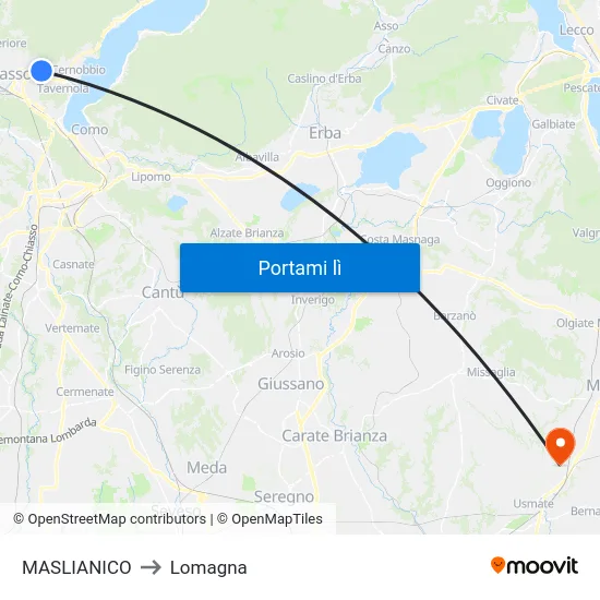 MASLIANICO to Lomagna map