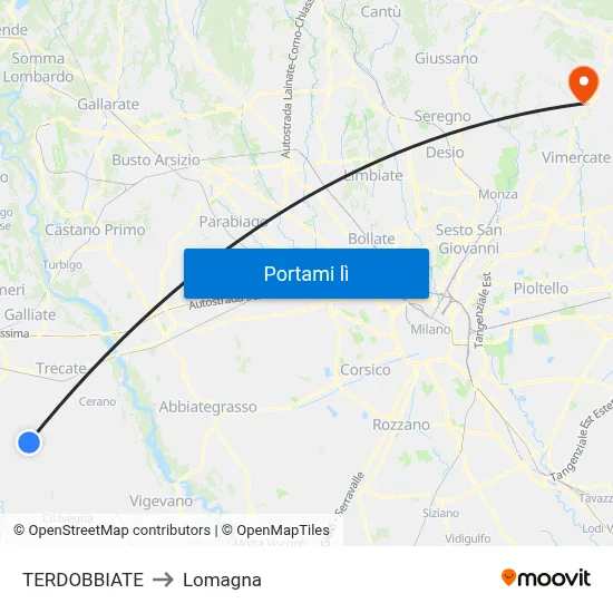 TERDOBBIATE to Lomagna map