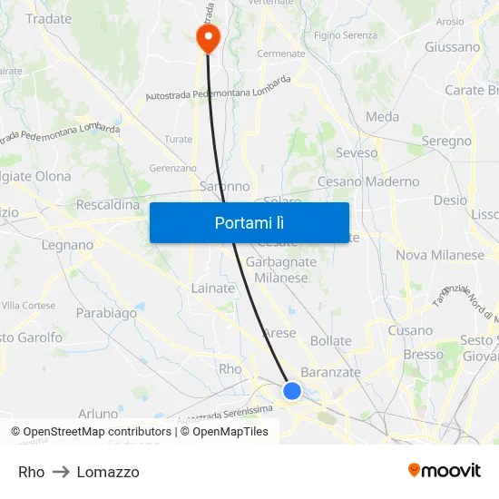 Rho to Lomazzo map