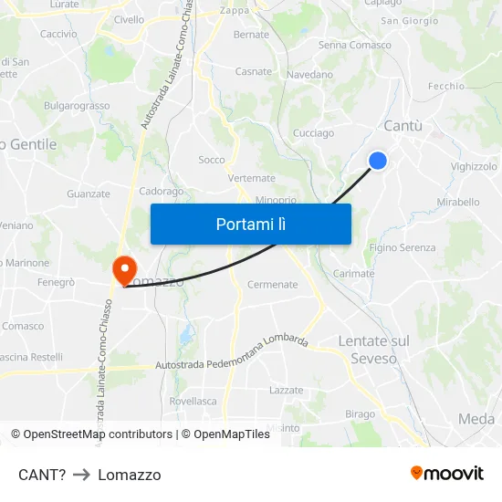 CANT? to Lomazzo map