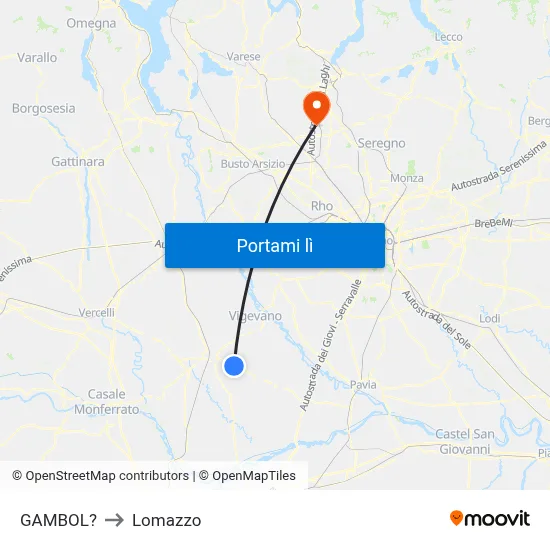 GAMBOL? to Lomazzo map