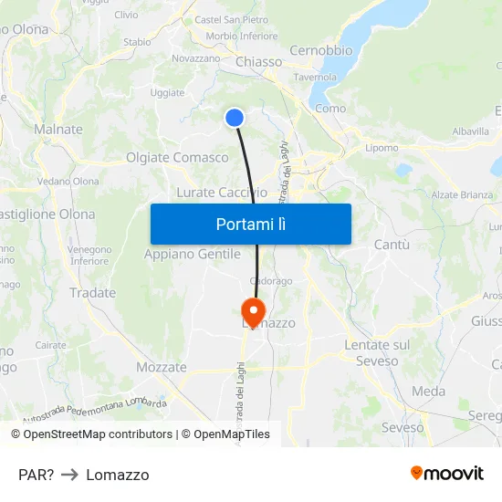 PAR? to Lomazzo map