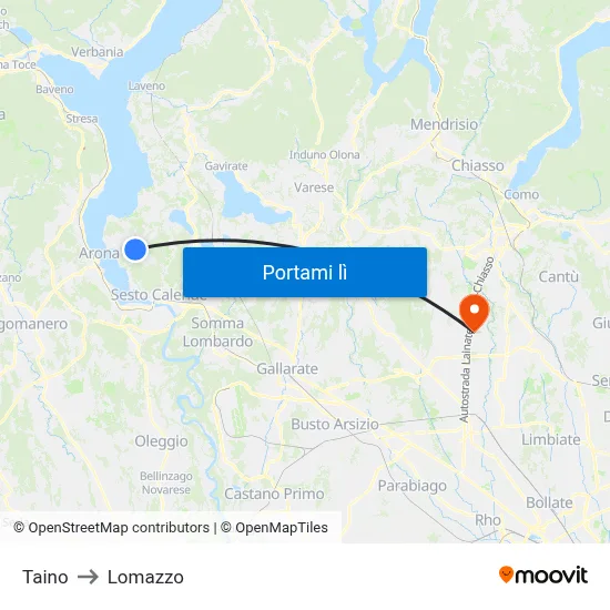 Taino to Lomazzo map