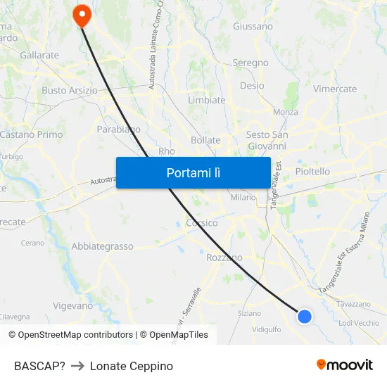 BASCAP? to Lonate Ceppino map